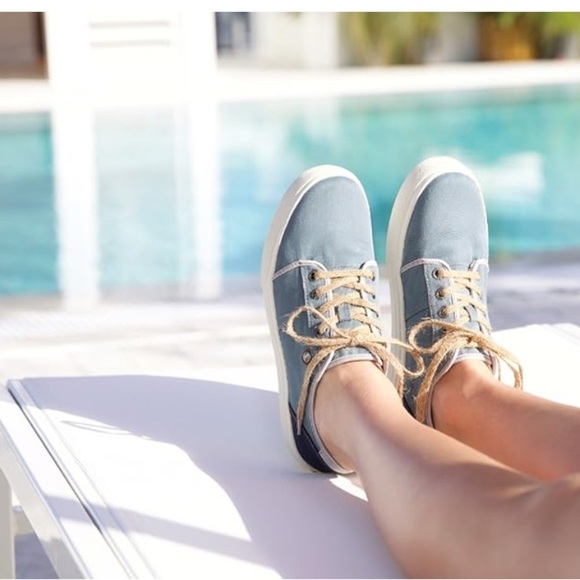 ‘Brand new Taos ‘’Casual Blue Canvas Women’s sneakers Size 7 - Picture 3 of 14